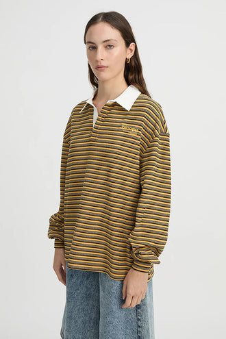 Blanca Ellie Polo Top - Mustard