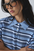 Gracious Rena Polo - Blue Stripe