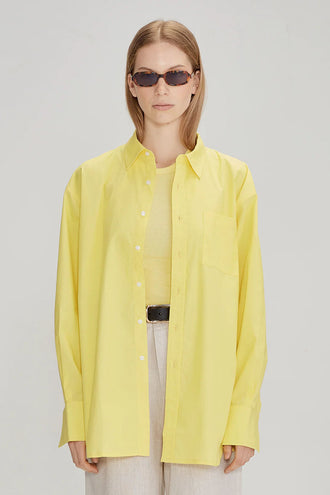Commoners Oversized Poplin Shirt - Lemon