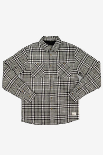 Just Another Fisherman Seaport Shearling Shirt - Grey Check