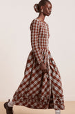 Damson Madder Posey Midi - Blue Fog Check