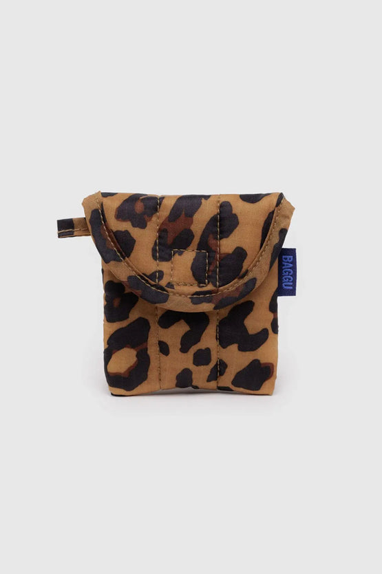 Baggu Puffy Earbuds Case - Leopard