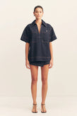 Shona Joy Rita Pullover Top - Deep Indigo