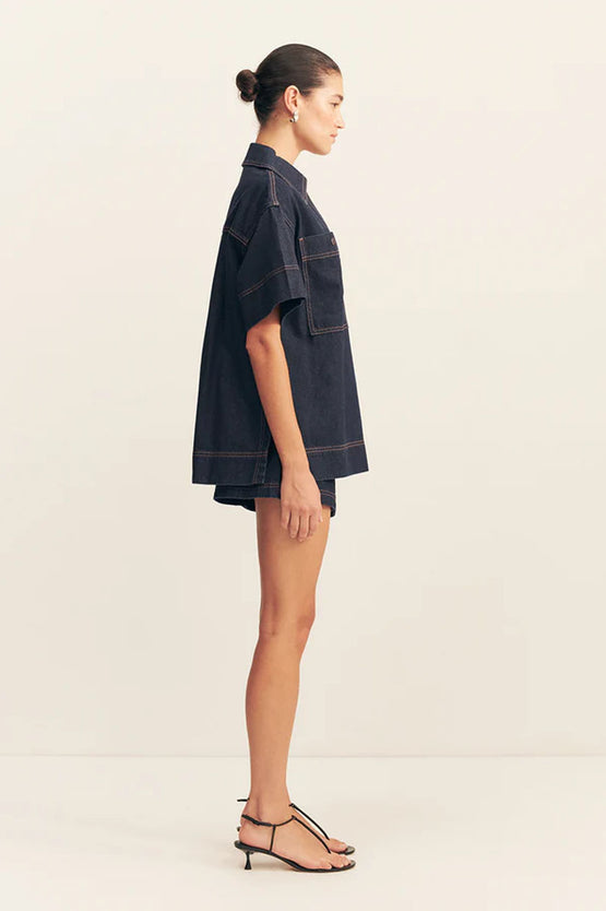 Shona Joy Rita Pullover Top - Deep Indigo