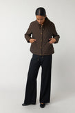 Sylvester Quilted Cropped Parka - Espresso