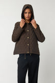 Sylvester Quilted Cropped Parka - Espresso