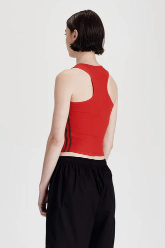 Commoners Fine Rib Racer Tank - Red Cocoa