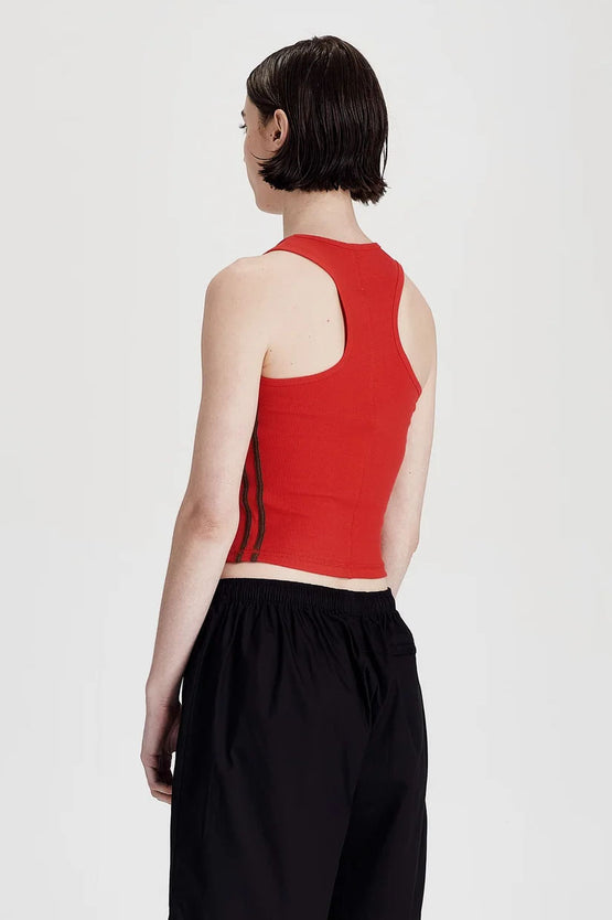 Commoners Fine Rib Racer Tank - Red Cocoa