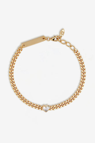 By Charlotte Radiant Heart Curb Bracelet - Gold