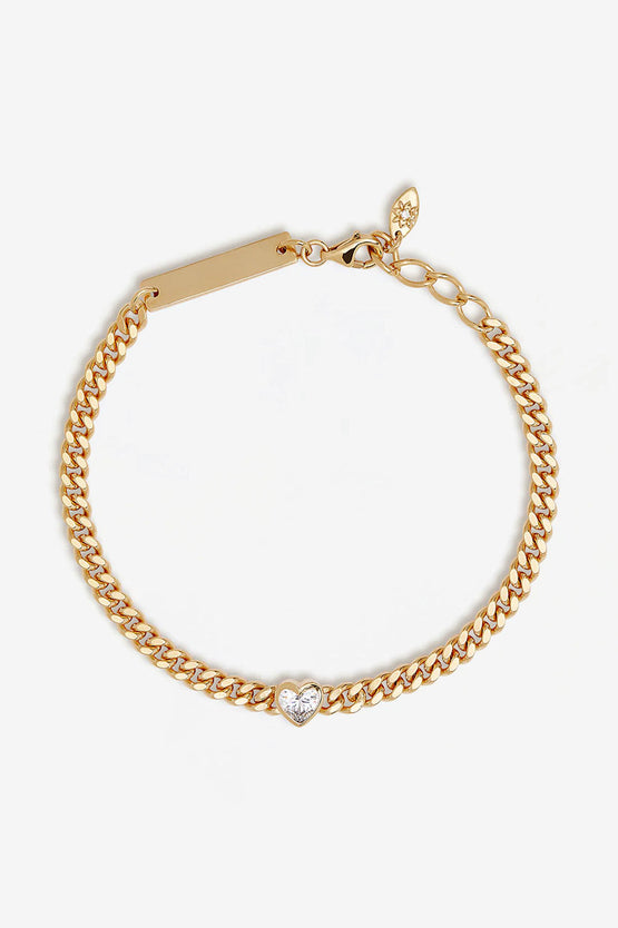 By Charlotte Radiant Heart Curb Bracelet - Gold
