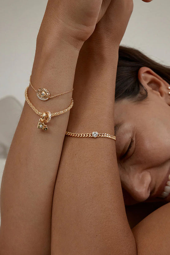 By Charlotte Radiant Heart Curb Bracelet - Gold