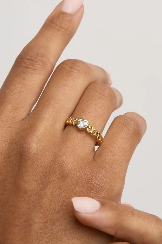 By Charlotte Radiant Heart Ring - Gold