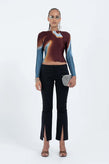 Arthur Apparel Box Pleat Raglan Top - Burn
