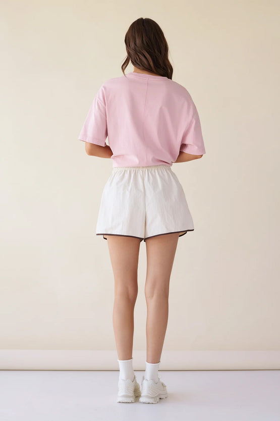 Dear Dylan Rally Short - Cream/Cocoa