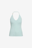 Ruby Ramona Halter Tank - Aqua