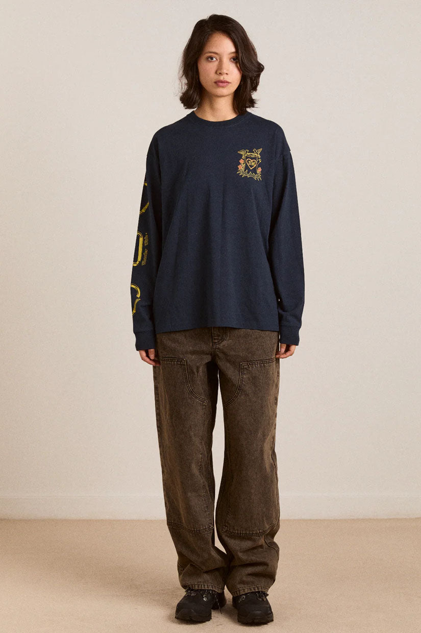 Damson Madder Rambler LS Tee - Navy