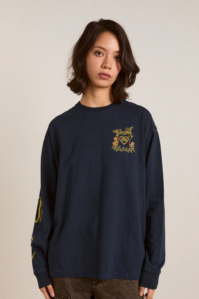 Damson Madder Rambler LS Tee - Navy