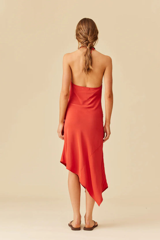 Ruby Ramona Halter Dress - Firewhirl