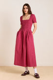 Damson Madder Raphaela Ruffle Midi - Berry
