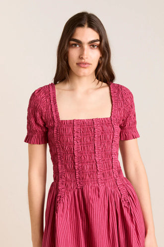 Damson Madder Raphaela Ruffle Midi - Berry