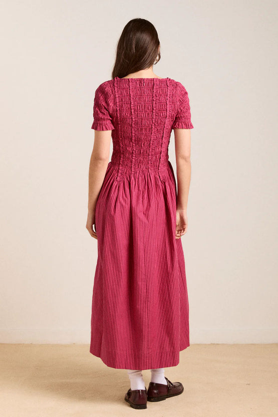 Damson Madder Raphaela Ruffle Midi - Berry