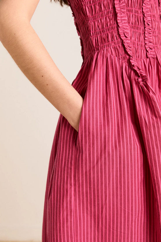 Damson Madder Raphaela Ruffle Midi - Berry