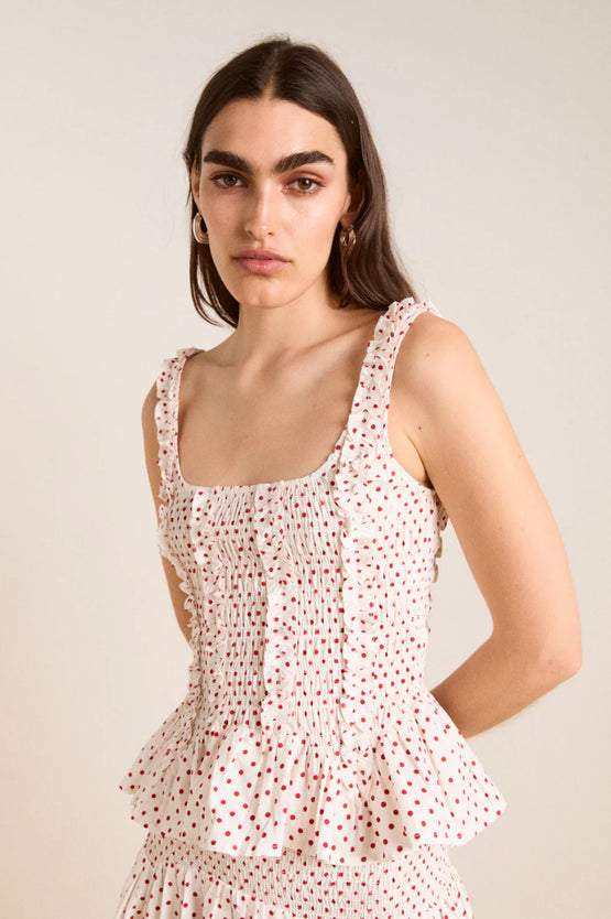 Damson Madder Raphi Cami - Off White Red