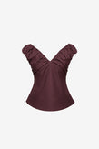 Ruby Raquel Top - Burgundy