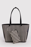 Baggu Large Nylon Reversible Tote - Black/Gingham