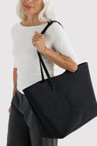 Baggu Large Nylon Reversible Tote - Black/Gingham