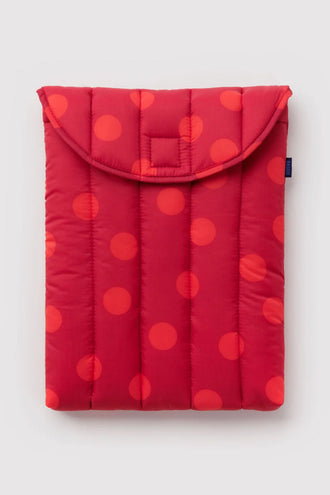 Baggu Puffy Laptop Sleeve 13/14 Inch - Red Polka Dot