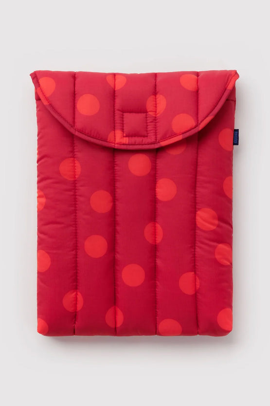 Baggu Puffy Laptop Sleeve 13/14 Inch - Red Polka Dot