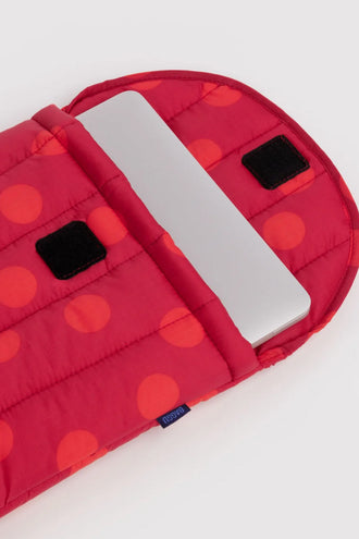 Baggu Puffy Laptop Sleeve 13/14 Inch - Red Polka Dot