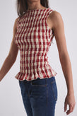 Gracious Luna Tank - Ruby Gingham