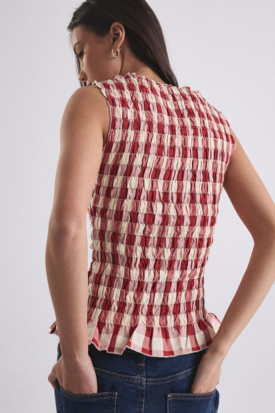 Gracious Luna Tank - Ruby Gingham