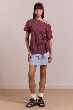 Damson Madder Reece Tee - Red Stripe