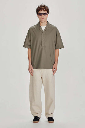 Commoners Mens Relaxed Fit Overshirt - Olive