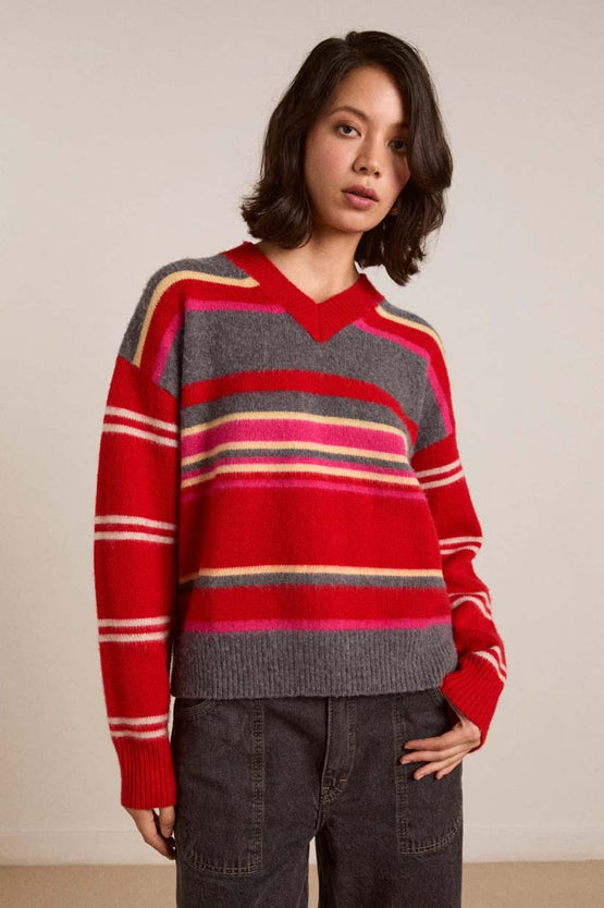 Damson Madder Rene Merino Jumper - Pink/Red