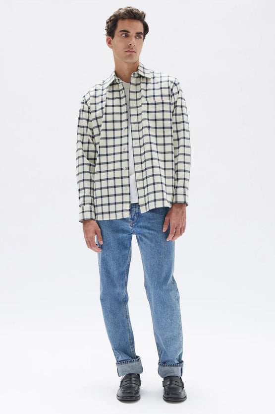 Assembly Reuben Check Overshirt - Limestone