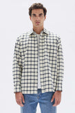 Assembly Reuben Check Overshirt - Limestone