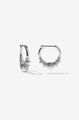 Meadowlark Revival Hoop Small Earrings - Silver