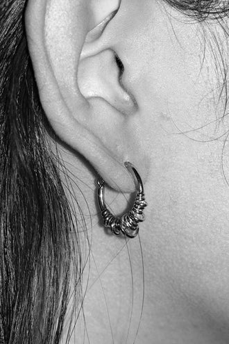 Meadowlark Revival Hoop Small Earrings - Silver