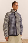 Damson Madder Reversible Opal Puffer - Mix Gingham