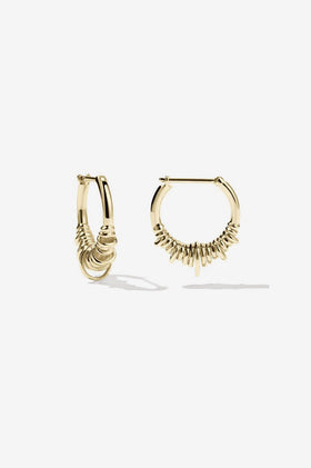 Meadowlark Revival Hoop Small Earrings - 23K Gold
