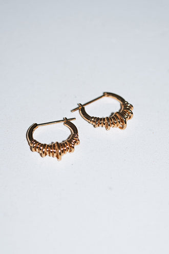 Meadowlark Revival Hoop Small Earrings - 23K Gold
