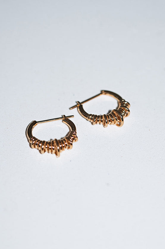 Meadowlark Revival Hoop Small Earrings - 23K Gold