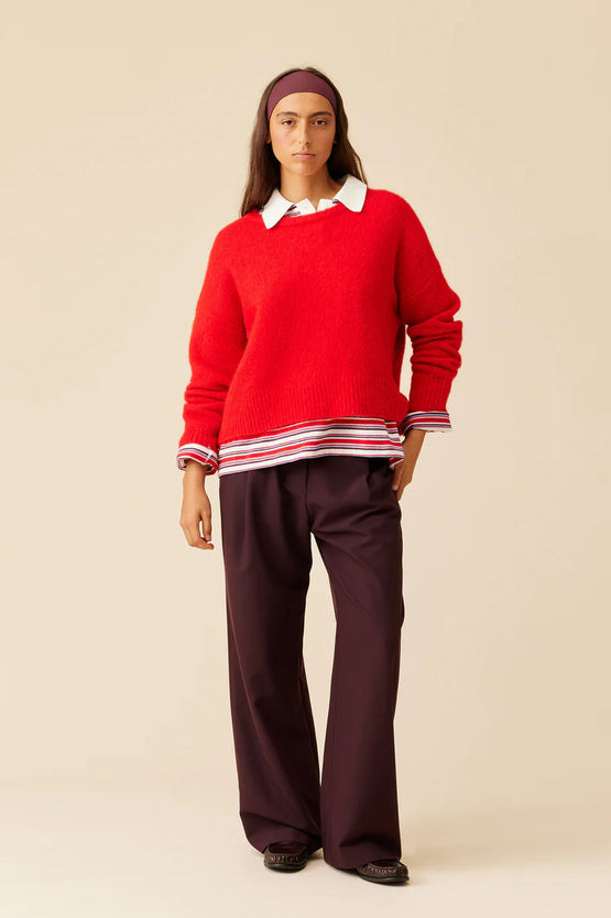 Ruby Rhea Turtleneck Sweater - Red