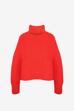 Ruby Rhea Turtleneck Sweater - Red