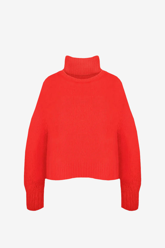 Ruby Rhea Turtleneck Sweater - Red