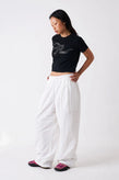 Candice Rhinestone Baby Tee - Black